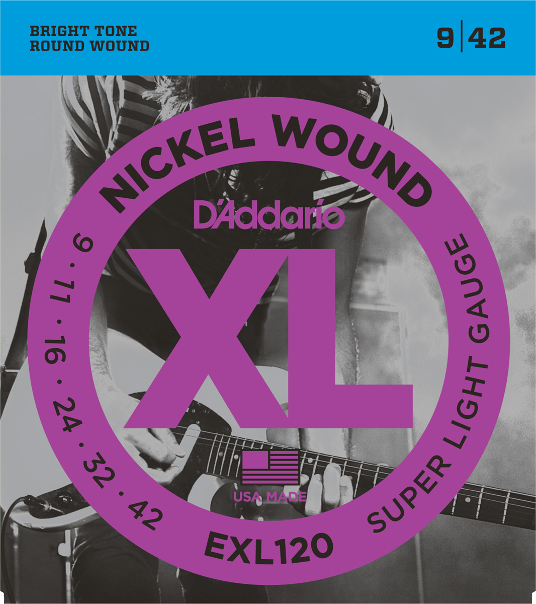 D'addario ELX120 Buy D'addario guitar strings at Hender Amps vintage